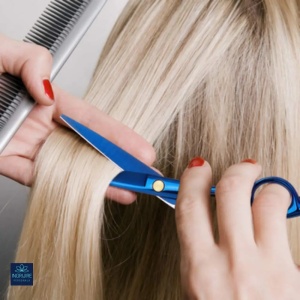 Set de 2 foarfece de tuns si filat 6''- cobalt blue - Img 6