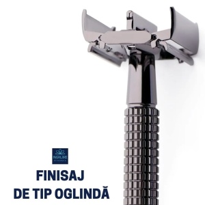 Set pentru barbierit clasic cu aparat de ras clasic, pamatuf, bol si stativ - Img 11