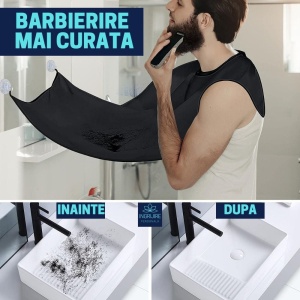 Sort / pelerina pentru barbierit negru - Img 2