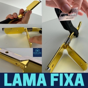 Brici cu lama interschimbabila, maner din lemn, Black&Gold - Img 6