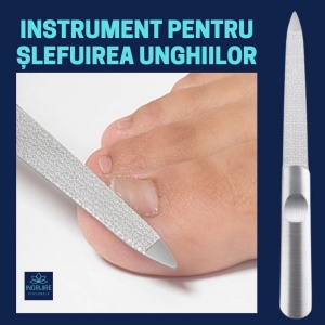 Cleste pedichiura albastru, pila si instrumente pentru unghii dure - Img 6