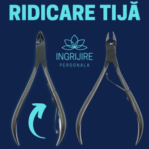 Cleste pentru cuticule MATTE BLACK - otel inoxidabil - Img 3