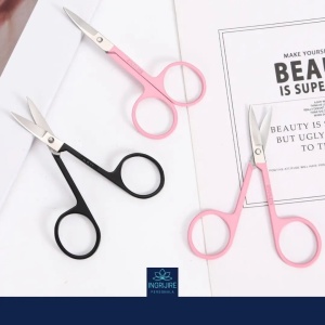 Forfecuta pentru cosmetizare par facial, otel inoxidabil - matte black - Img 3