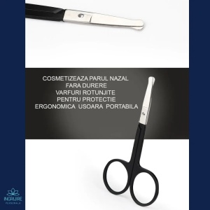 Forfecuta pentru cosmetizarea parului nazal, barba , sprancene, varf rotunjit - Img 5