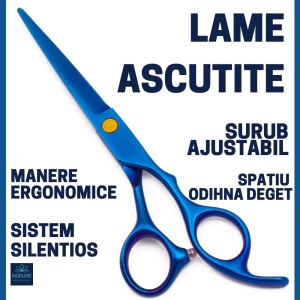 Set de 2 foarfece de tuns si filat 6''- cobalt blue - Img 3