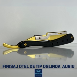 Brici cu lama interschimbabila, maner din lemn, Black&Gold - Img 3