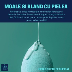 Burete ergonomic si stativ pentru aplicare make-up si creme, verde - Img 6