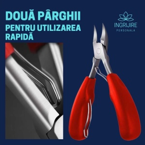 Cleste pedichiura rosu, pentru unghii dure - Img 8