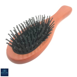 Perie de par cu maner din lemn si peri din plastic - Img 3