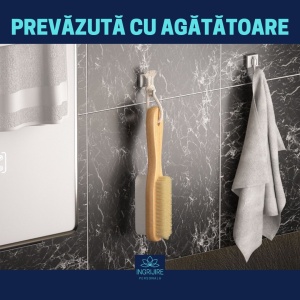 Perie dubla cu piatra ponce si maner din lemn - Img 4