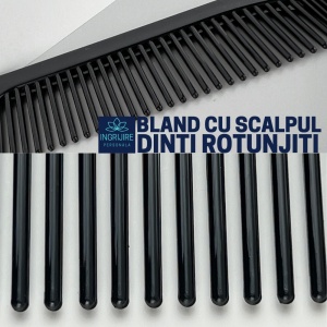 Pieptan pentru frizerie lat - BLACK - Img 3
