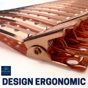 Set de 12 clame de par pentru coafura, rose gold - Img 5
