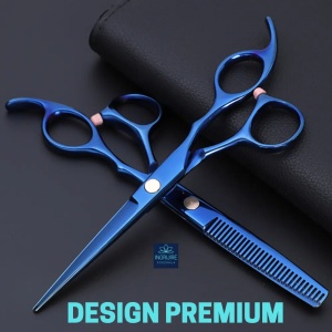 Set de 2 foarfece de tuns si filat 6''- cobalt blue - Img 10
