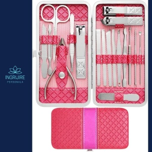 Trusa manichiura profesionala 18 piese, Silver, Ruby Pink - Img 4