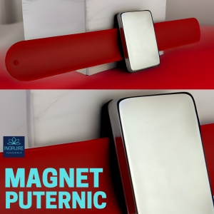 Bratara Magnetica din Silicon pentru frizerie, rosie - Img 4