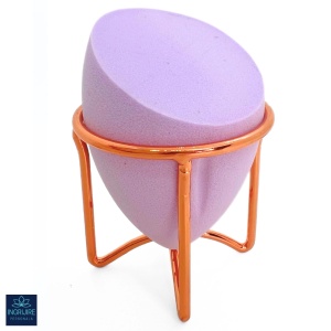 Burete ergonomic si stativ pentru aplicare make-up si creme, mov deschis