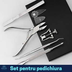 Cleste pedichiura silver, pila si instrumente pentru unghii dure - Img 2
