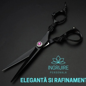Foarfeca de tuns 6'', otel japonez, Matte black - Img 6
