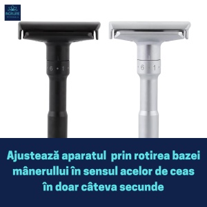 Aparat de ras clasic cu reglaj al unghiului lamei black - Img 8