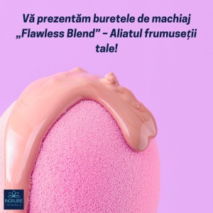 Burete ergonomic si stativ pentru aplicare make-up si creme, roz - Img 6