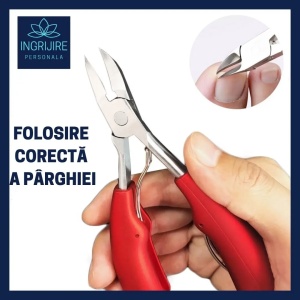 Cleste pedichiura rosu, pila si instrumente pentru unghii dure - Img 6