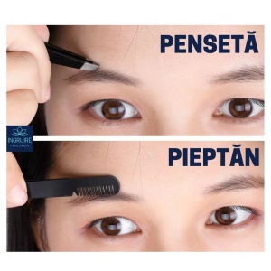 Penseta multifunctionala cu pieptan pentru cosmetizarea sprancenelor - Img 5