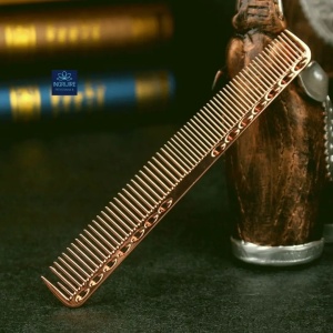 Pieptan pentru frizerie, aluminiu, nuanta royal gold - Img 3