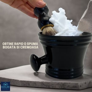 Set, bol si pamatuf pentru barbierit, negru - Img 2