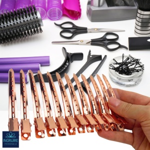 Set de 12 clame de par pentru coafura, rose gold - Img 9