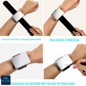 Bratara Magnetica din Silicon pentru frizerie, neagra - Img 9