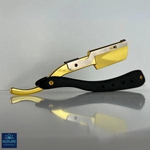 Brici cu lama interschimbabila, maner din lemn, Black&Gold