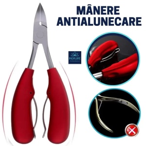 Cleste pedichiura rosu, pila si instrumente pentru unghii dure - Img 3