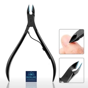 Cleste pentru cuticule MATTE BLACK - otel inoxidabil