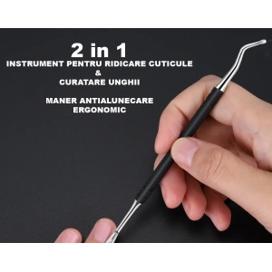 Instrument 2 in 1 impingator cuticule si curatare reziduri - Img 3