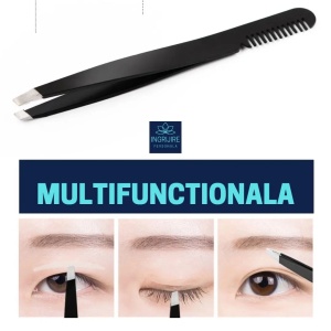 Penseta multifunctionala cu pieptan pentru cosmetizarea sprancenelor - Img 2