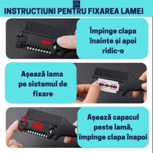 Pieptan pentru filat cu lama interschimbabila - Img 5