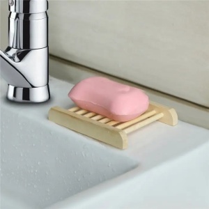 Sapuniera scarita, lemn, crem, 12x9x2 cm - Img 4