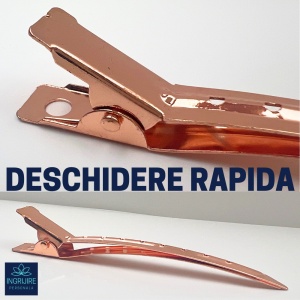 Set de 12 clame de par pentru coafura, rose gold - Img 6