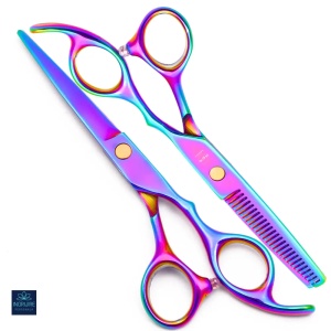 Set de 2 foarfece de tuns si filat 6''- Multicolor