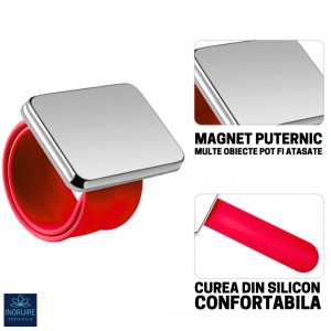 Bratara Magnetica din Silicon pentru frizerie, rosie - Img 5