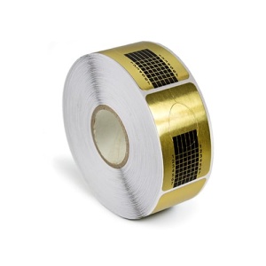 Forme pentru modelarea unghiilor, patrat auriu M 500 buc