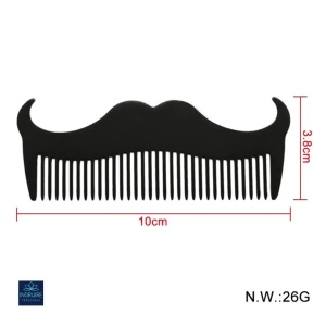 Pieptan mini pentru barba din otel inoxidabil black - Img 4