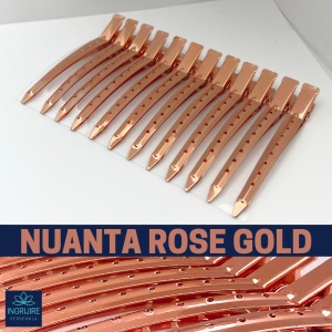 Set de 12 clame de par pentru coafura, rose gold - Img 3