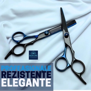 Set de 2 foarfece de tuns si filat 6''- black&blue - Img 2