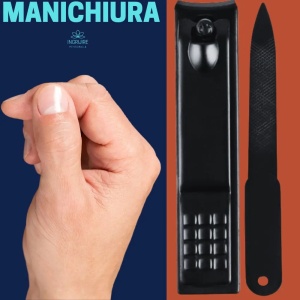 Trusa manichiura 4 piese, otel inoxidabil negru mat - Img 3