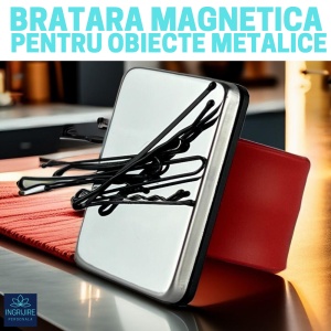 Bratara Magnetica din Silicon pentru frizerie, rosie - Img 2