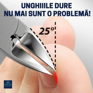 Cleste pedichiura rosu, pentru unghii dure - Img 3