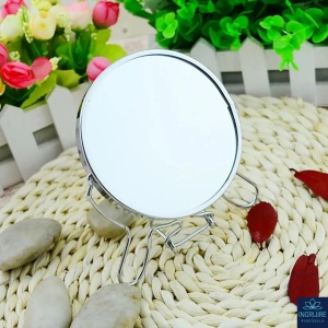 Oglinda makeup, 10 cm, lupa x4, otel inoxidabil - Img 2