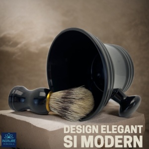 Set, bol si pamatuf pentru barbierit, negru - Img 3