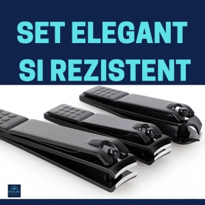 Set de 3 unghiere pentru manichiura&pedichiura cu carcasa, otel inoxidabil - Img 2